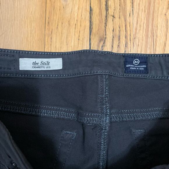 AG Adriano Goldschmied gray stretch stilt cigarette leg jeggings - Picture 3 of 9